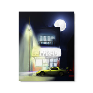 Initial D Rx-7 FD3S Metal Print - Night Run